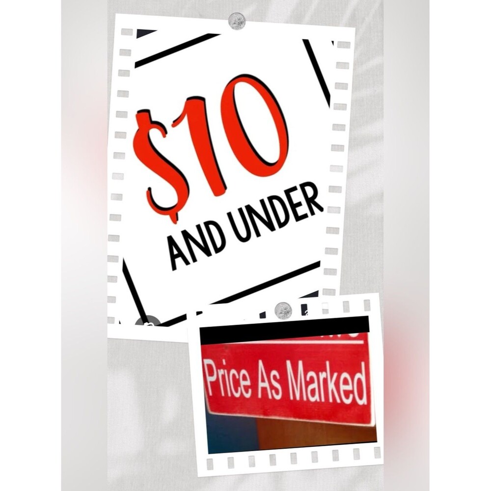 $10 and Under Sale Sign - Red & White